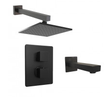 Комплект на 2 потребителя с термостатом Grazia PAINI, для ванны с верхним душем, черный брашированный PVD 21PZSET26911THBATHHEAD 