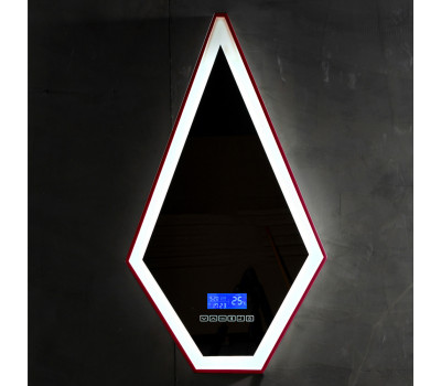 Зеркало для ванной ABBER Stein AS6611R с подсветкой, красное 