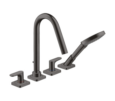 Смеситель для ванны Axor Citterio M 34454340 шлифованный черный хром  Смеситель для ванны Axor Citterio M 34454340 шлифованный черный хром