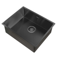 Кухонная мойка ABBER Wasser Kreis AF2196MB черная матовая 
