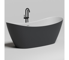 Ванна отдельностоящая 170х75 Salini Noemi 101722MRH RAL9011 снаружи S-stone  