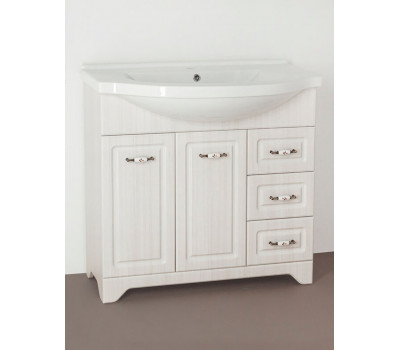 Тумба под раковину Style Line Олеандр-2 90 (3 ящика) рельеф пастель 