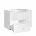 Тумба под раковину Style Line Альба 90  (2 ящика/корзина) Левая, Люкс, белый, PLUS 