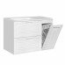 Тумба под раковину Style Line Альба 90  (2 ящика/корзина) Левая, Люкс, белый, PLUS 