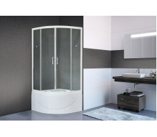 Душевой угол с поддоном Royal Bath RB 90BK-T (прозрачное) белый 