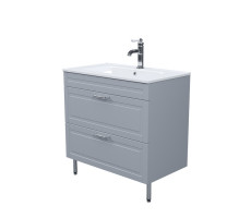 Тумба IDDIS с умывальником, напольная, 80 см, светло-серый, Oxford OXF80L0i95K Тумба IDDIS с умывальником, напольная, 80 см, светло-серый, Oxford OXF80L0i95K