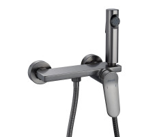 Гигиенический душ со смесителем Shevanik S4305T-1, оружейная сталь
