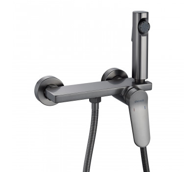 Гигиенический душ со смесителем Shevanik S4305T-1, оружейная сталь
