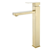 Смеситель для раковины высокий Prohanss P30.15.03, золотой сатин 