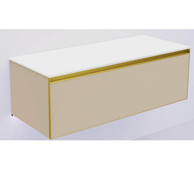 Тумба Armadi Art DAPHNE QUATRO 1 120см профиль MATT GOLD + внутриняя подсветка 790-M1-120-D-MG-LED 