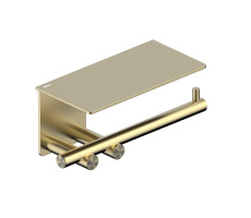 Бумагодержатель с полкой ABBER Osten 316 AA1830BG золото брашированное Бумагодержатель с полкой ABBER Osten 316 AA1830BG золото брашированное