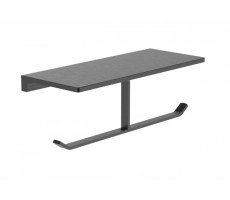 Двойной держатель для туалетной бумаги с полкой WONZON & WOGHAND, Темный графит WW-9156-GM Двойной держатель для туалетной бумаги с полкой WONZON & WOGHAND, Темный графит WW-9156-GM