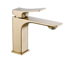 Смеситель для раковины Shevanik S6101G, золотой сатин