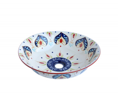 Накладная раковина Bronze de Luxe Козетта 4381 рисунок | белый 