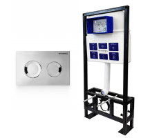 Инсталляция BETTOSERB Sava Free Standing+клавиша смыва COOL хром глянец (SFS40006469) 