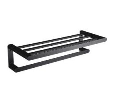 Полка для полотенец из алюминия Capri черная NOFER 16223.N 