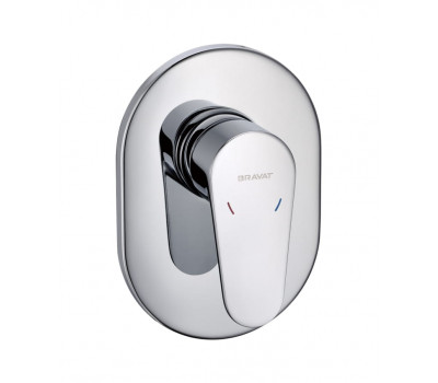 Встраиваемый смеситель в стену 1-функц Bravat FB848238CP-RUS Хром 