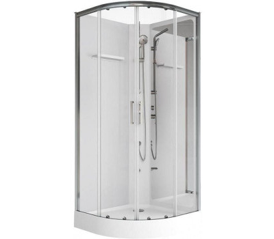 Душевая кабина Aquanet Passion R 3.0 90x90, прозрачное стекло, поддон низкий, двери раздвижные 