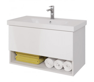 Тумба под раковину подвесная Dreja Perfecto 90 см, белый