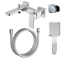 Смеситель для ванны и душа Azario BLAKE с ручным душем, хром AZ-VBT238205C 