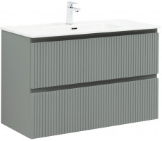 Тумба с раковиной Aquanet Джейн 100 цв.мисти грин (раковина Flat) 00332532 Тумба с раковиной Aquanet Джейн 100 цв.мисти грин (раковина Flat) 00332532