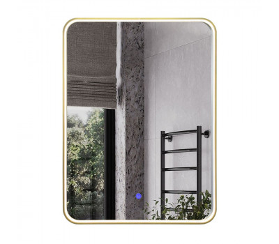 Зеркало в золотой алюминиевой раме 60 см Comforty Сириус-60 LED IC-подсветка теплый свет, сенсор 00-00020471 Зеркало в золотой алюминиевой раме 60 см Comforty Сириус-60 LED IC-подсветка теплый свет, сенсор 00-00020471