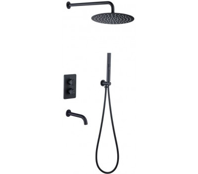 Душевой комплект Allen Brau Priority 5.31014-31 (с внутренней частью) черный матовый 