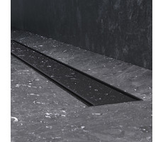 Трап для душа линейный, универсальный затвор Tile, 80 см AM.PM PrimeFlow W02SC-U11-080-04BM Черный 