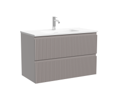 Тумба подвесная SANCOS Snob R 790х390х500, c двумя ящиками оснащенными доводчиками, Doha Soft, арт.SNR80/39SM Тумба подвесная SANCOS Snob R 790х390х500, c двумя ящиками оснащенными доводчиками, Doha Soft, арт.SNR80/39SM