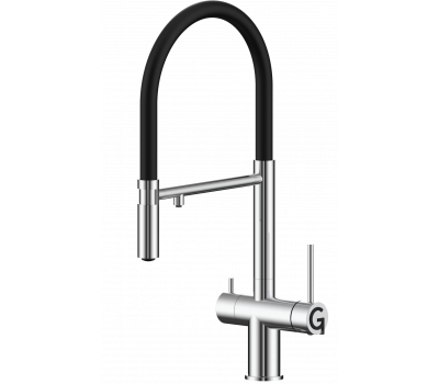 Смеситель для кухни Rivelato Adria U-обр. гибкий излив с краном питьевой воды D-35мм cromo  1523517 cromo 