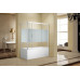 Шторка на ванну c боковой стенкой Aquanet Practic AE10-B-180H150U-CP + AE10-F-80H150U-CP 