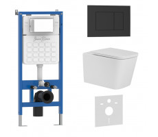 Комплект 3в1 IBERICA BLANCA инсталляция SILENCIO, унитаз TOLEDO ALTO белый, кнопка смыва ESTI-S черный матовый (IB001.TLA.234.851) Комплект 3в1 IBERICA BLANCA инсталляция SILENCIO, унитаз TOLEDO ALTO белый, кнопка смыва ESTI-S черный матовый (IB001.TLA.234.851)