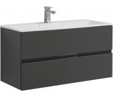 Тумба с раковиной Aquanet Алвита 100 серый антрацит Тумба с раковиной Aquanet Алвита 100 серый антрацит