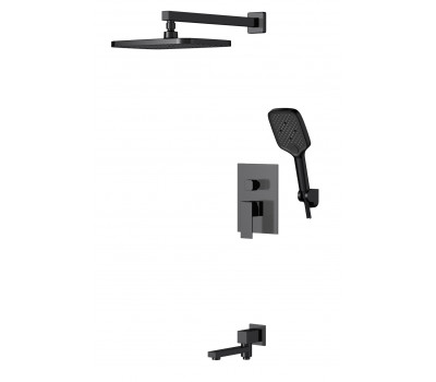 Душевая система скрытого монтажа 7в1 нержавеющая сталь 7in1EK GUN METAL ESKO 