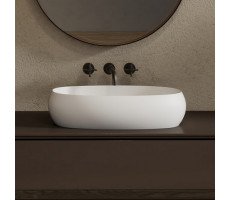 Раковина накладная ABBER Stein AS2632 белая матовая 