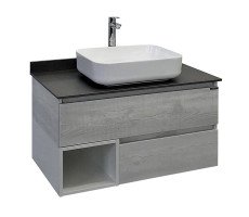 Тумба-умывальник Comforty Прага-90 дуб белый с графитовой столешницей с раковиной Comforty T-Y9378 Тумба-умывальник Comforty Прага-90 дуб белый с графитовой столешницей с раковиной Comforty T-Y9378