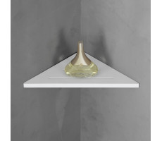 Угловая полочка для ванной комнаты ABBER Stein AS1652L белая матовая 