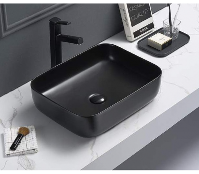 Умывальник CeramaLux 2105-1MB черный матовый 