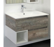Тумба-умывальник Comforty Турин-75М дуб бежевый с раковиной Comforty 75E 