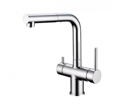 Смеситель для кухни с выдвижным изливом Grocenberg GB4097CR, хром 