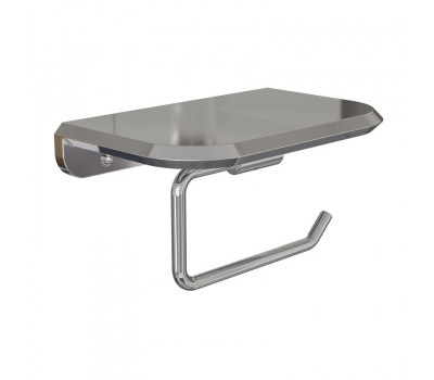 Держатель для туалетной бумаги с полочкой Knotlor PH103C хром  