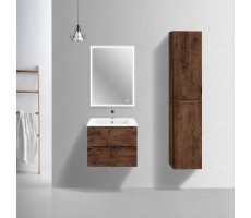 База под керамическую раковину Vincea Mia Slim 600 VMC-2MC600S1RW подвесная, 2 выкатных ящика soft close, R.Wood База под керамическую раковину Vincea Mia Slim 600 VMC-2MC600S1RW подвесная, 2 выкатных ящика soft close, R.Wood