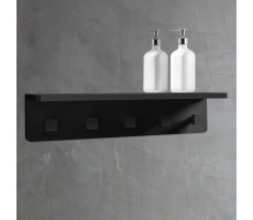 Вешалка с полкой ABBER Stein AS1651MB черная матовая  Вешалка с полкой ABBER Stein AS1651MB черная матовая