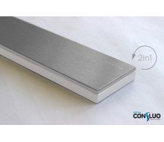 Дизайн вставка Pestan белое стекло Frameless Line 550 13701402 хром 