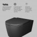 Унитаз подвесной FlashClean с сиденьем микролифт, матовый AM.PM Func C8F1701MBSC Черный матовый Унитаз подвесной FlashClean с сиденьем микролифт, матовый AM.PM Func C8F1701MBSC Черный матовый