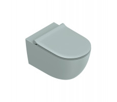 Подвесной унитаз безободковый, смыв Tornado, покрытие Twinglaze+ Catalano Sfera 0511550028 Aqua Satinato бирюзовый
