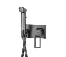 Гигиенический душ со смесителем Shevanik S6805T, оружейная сталь