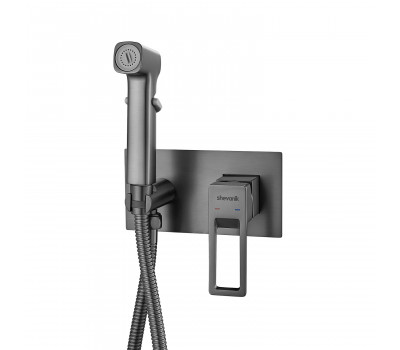 Гигиенический душ со смесителем Shevanik S6805T, оружейная сталь