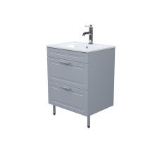 Тумба IDDIS с умывальником, напольная, 60 см, светло-серый, Oxford OXF60L0i95K Тумба IDDIS с умывальником, напольная, 60 см, светло-серый, Oxford OXF60L0i95K