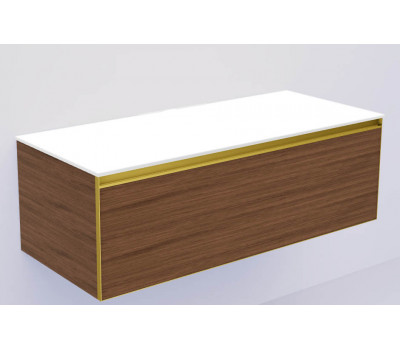 Тумба Armadi Art BILBAO QUATRO 1 120см профиль MATT GOLD + внутриняя подсветка 790-M1-120-B-MG-LED 